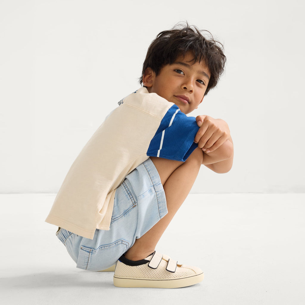 The Kids Strap Sneaker - Chess Open-Knit