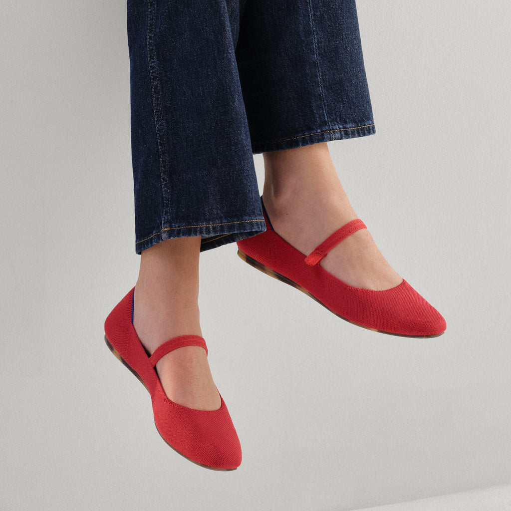 The Square Mary Jane - Lollipop Red