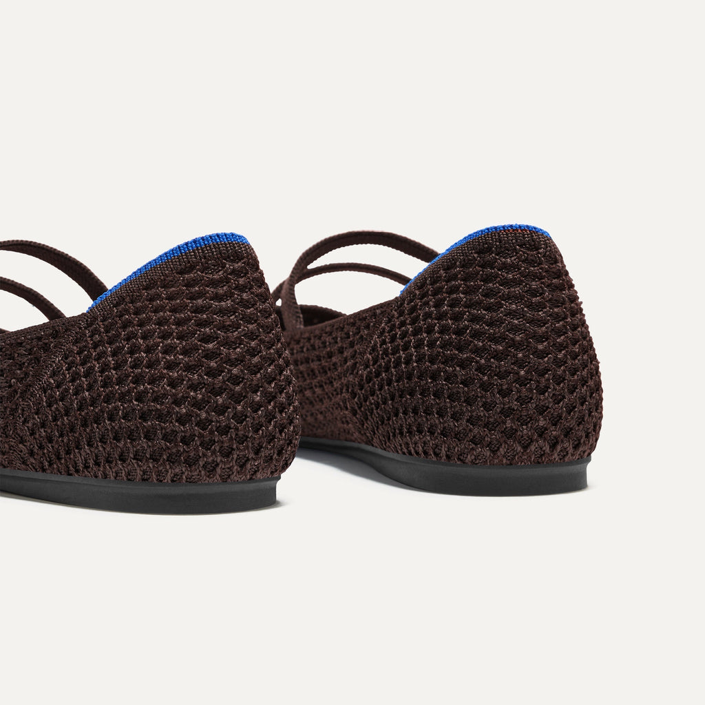 The Double Buckle Mary Jane - Chocolate Mesh