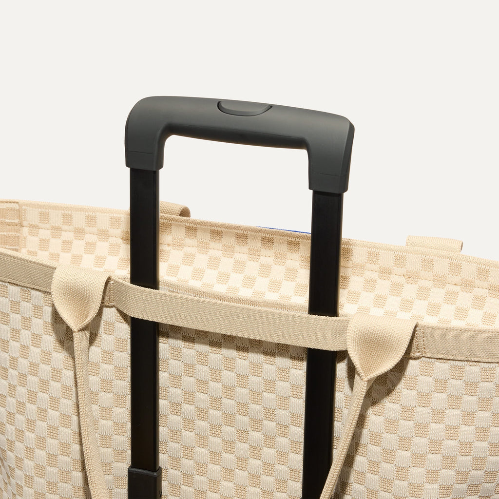 The Zip Travel Tote - Parchment Basketweave