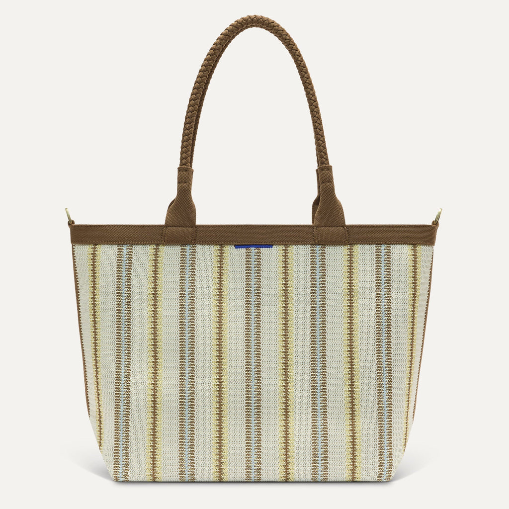 The Lightweight Zip Tote - Sunbeam Market Stripe
