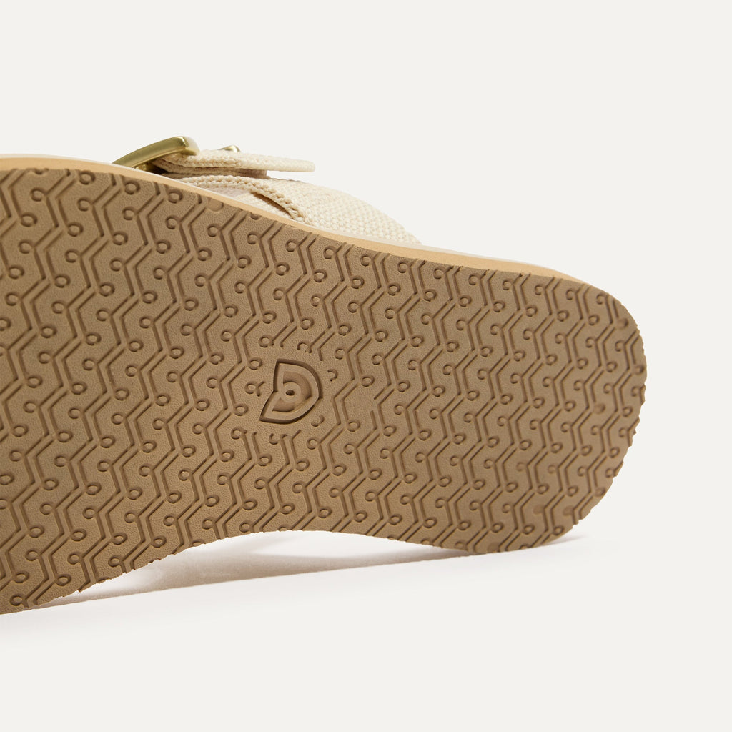 The T–Strap Sandal - Cream Puff