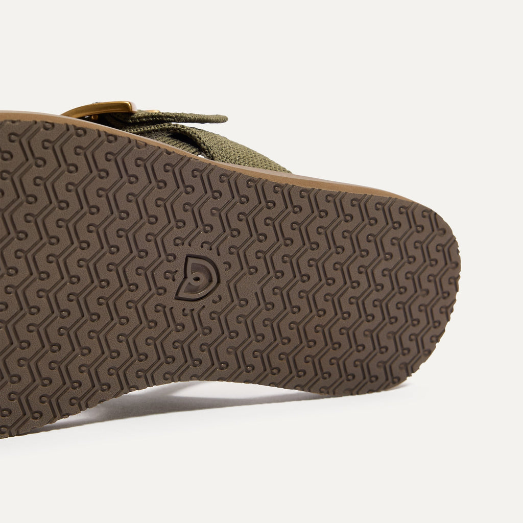 The T–Strap Sandal - Safari Green