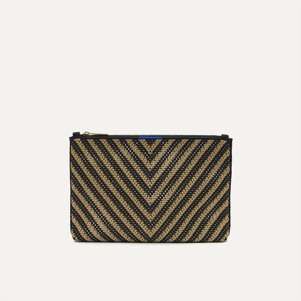 The Convertible Clutch - Toffee Chevron