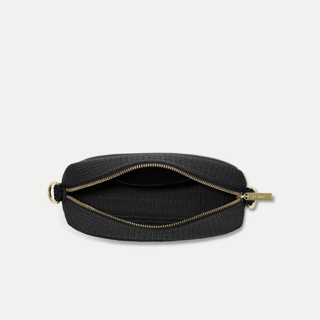 The Crossbody Camera Bag - Black Licorice Open-Knit