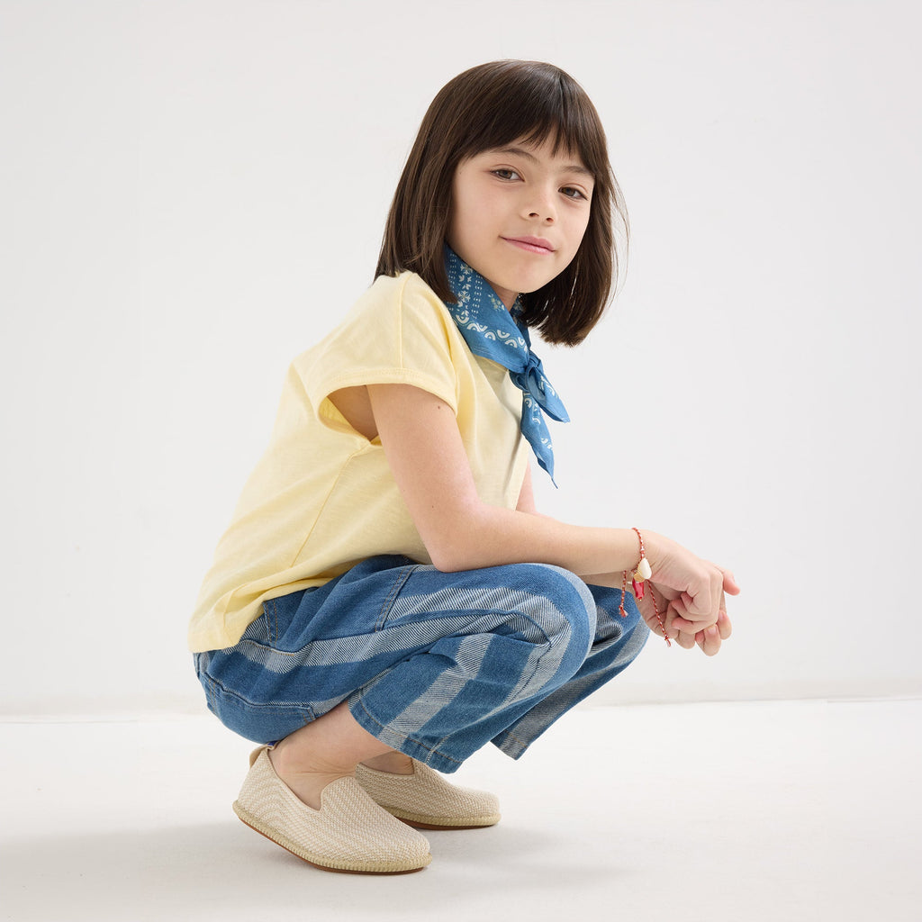 The Mini Loafer (for Kids) - Cream Puff Stripe