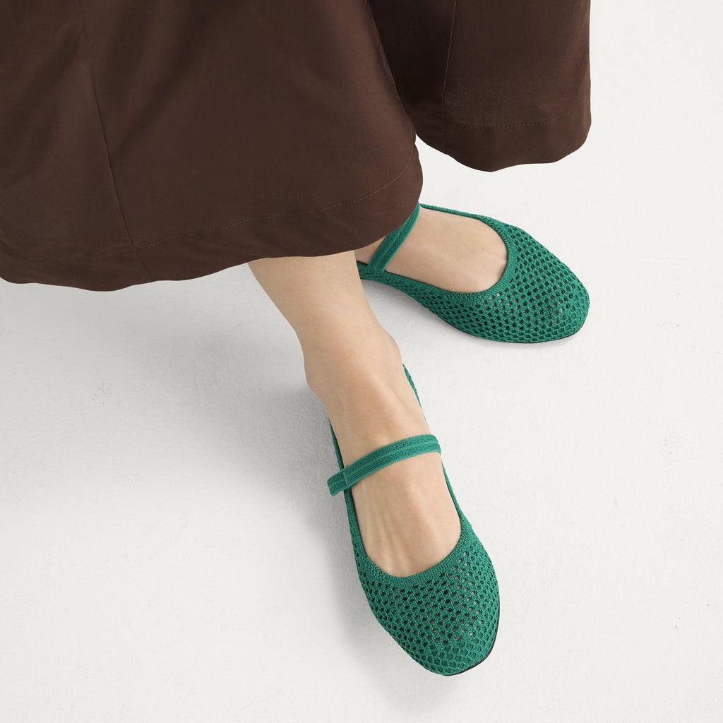 The Square Mary Jane - Clover Mesh